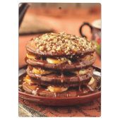 Porte-bloc Crêpes de chocolat avec les bananes et le caramel (Dos)