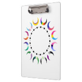 Porte-bloc Crescent Pride Lunes et Coeurs Noirs (Gauche)