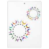 Porte-bloc Crescent Pride Lunes et Coeurs Noirs (Dos)