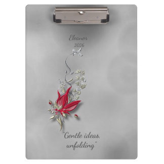 Porte-bloc Crimson Butterfly Bloom clipboard