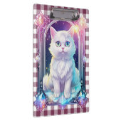 Porte-bloc Cristal Chat Violet Noir Plaid Cute Blanc Kitten (Swatch)