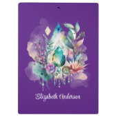 Porte-bloc Cristaux mystiques magiques Dreamcatcher violet (Dos)