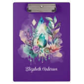 Porte-bloc Cristaux mystiques magiques Dreamcatcher violet (Devant)