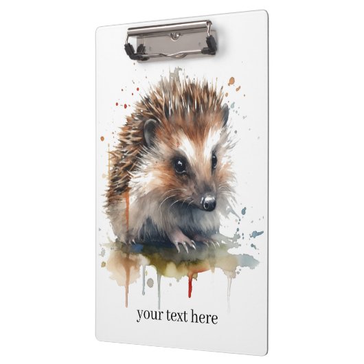 Porte-bloc Critère confortable : Hérisson en aquarelle, perso (Gauche)