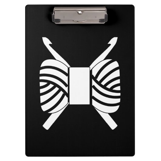 Porte-bloc Crochet Hooks & Yarn Crafts {Dark} (Devant)