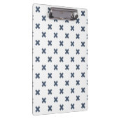 Porte-bloc Crochets bleu-gris sur blanc (Swatch)