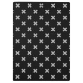 Porte-bloc Crochets gris sur le noir (Dos)