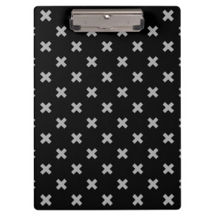 Porte-bloc Crochets gris sur le noir