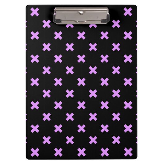 Porte-bloc Crochets Lilac sur noir (Devant)
