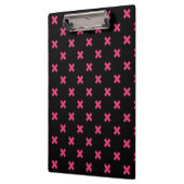 Porte-bloc Crochis Fuchsia sur noir (Gauche)