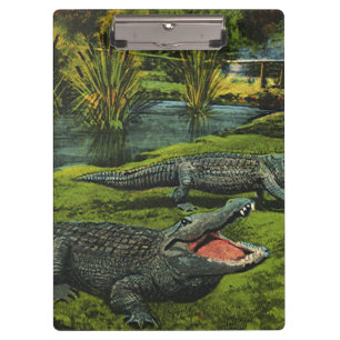 Porte-bloc Crocodiles, Reptiles de la vie marine vintage Anim