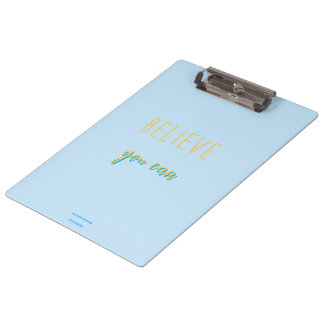 Porte-bloc Crois en toi Porte-papiers bleu doré