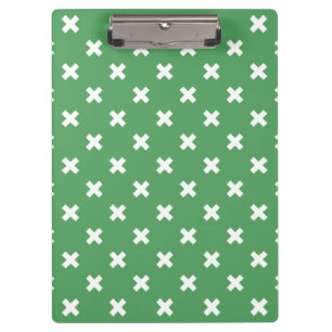 Porte-bloc Croix blanche sur le vert