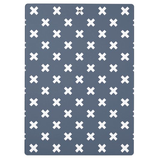 Porte-bloc Croix blanches sur bleu-gris (Dos)