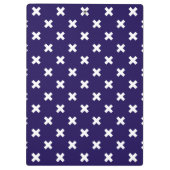 Porte-bloc Croix blanches sur bleu marine (Dos)
