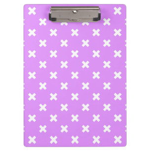 Porte-bloc Croix blanches sur lilas
