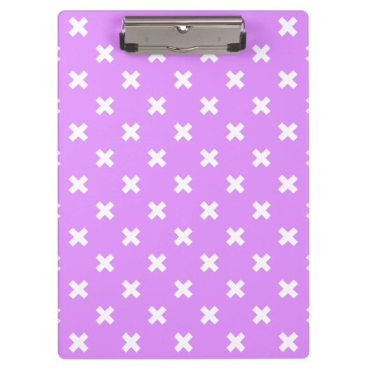 Porte-bloc Croix blanches sur lilas (Devant)