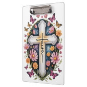 Porte-bloc Croix de foi florale (Gauche)