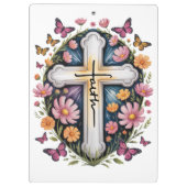 Porte-bloc Croix de foi florale (Dos)