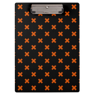 Porte-bloc Croix orange sur le noir