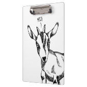 Porte-bloc Croquis de chèvre disant "Hej !" (Gauche)