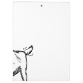 Porte-bloc Croquis de chèvre disant "Hej !" (Dos)