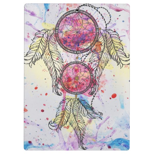 Porte-bloc Croquis en aquarelle Dreamcatcher "Chase your Drea (Dos)