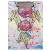 Porte-bloc Croquis en aquarelle Dreamcatcher "Chase your Drea (Devant)