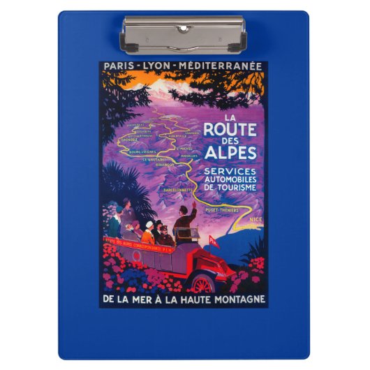 Porte-bloc Cru PosterEurope de DES Alpes d'itinéraire de La (Devant)