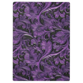 Porte-bloc Cuir à outils violet vintage (Dos)