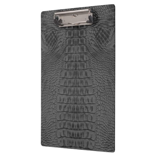 Porte-bloc Cuir de crocodile noir  (Gauche)