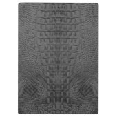 Porte-bloc Cuir de crocodile noir  (Dos)