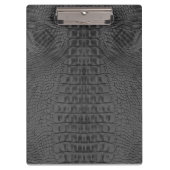 Porte-bloc Cuir de crocodile noir  (Devant)