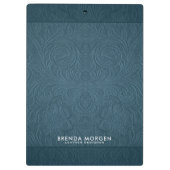 Porte-bloc Cuir Faux Suede bleu foncé (Dos)