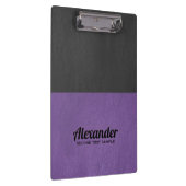 Porte-bloc Cuir foncé gris et mauve (Swatch)