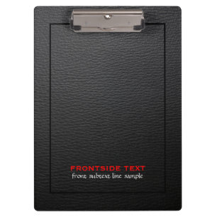 Porte-bloc Cuir noir texture vintage