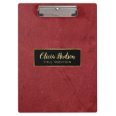 Porte-bloc Cuir rouge simple (Devant)