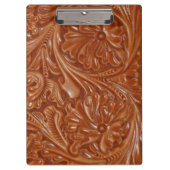 Porte-bloc cuir usiné de pays occidental de motif de (Devant)