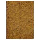 Porte-bloc Cuir usiné par cowboy bronzage (Faux) (Dos)