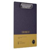 Porte-bloc Cuir violet profond, Or (Swatch)