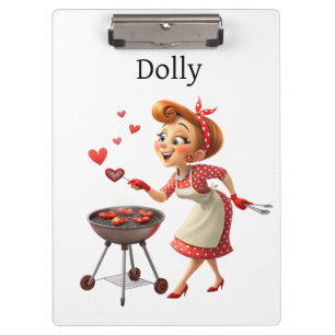 Porte-bloc Cuisine Mignonne Amour Rouges Planchette à Pince