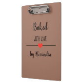 Porte-bloc Cuit au four avec nom brun amour (Gauche)