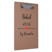 Porte-bloc Cuit au four avec nom brun amour (Swatch)