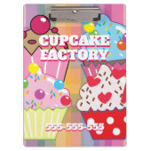 Porte-bloc CUPCAKE FACTORY Menu (Devant)