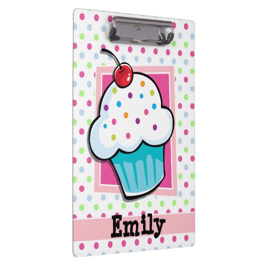 Porte-bloc Cupcake, Rose, Bleu, Vert, Pois (Swatch)