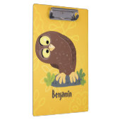 Porte-bloc Curieux et drôle dessin animé de chouette brune (Swatch)