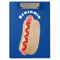 Curieux hot dog Weiner dessin animé