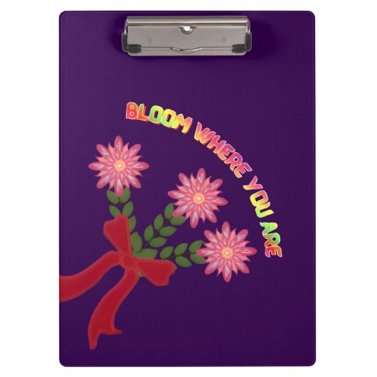 Porte-bloc Custom Bloom Where You Are Spring Floral Gift (Devant)