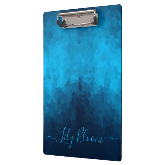 Porte-bloc Custom Blue Mosaic Geometric Pattern (Gauche)