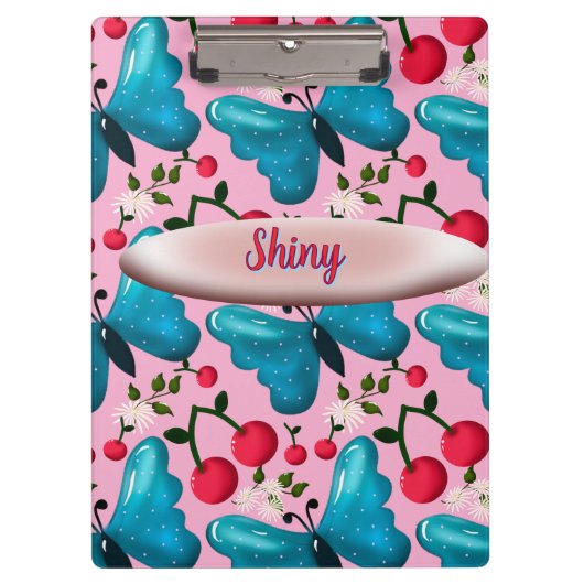 Porte-bloc Custom butterfly floral pattern gift  (Devant)